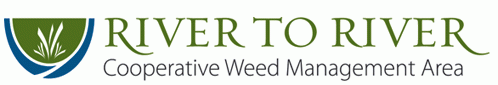 Logo for River to River Cooperative Weed Management Area. Links to the homepage.